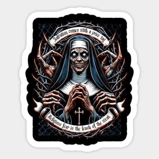Anti-Religion Gothic Design | Gift for Atheists, Agnostics & Freethinkers Sticker
